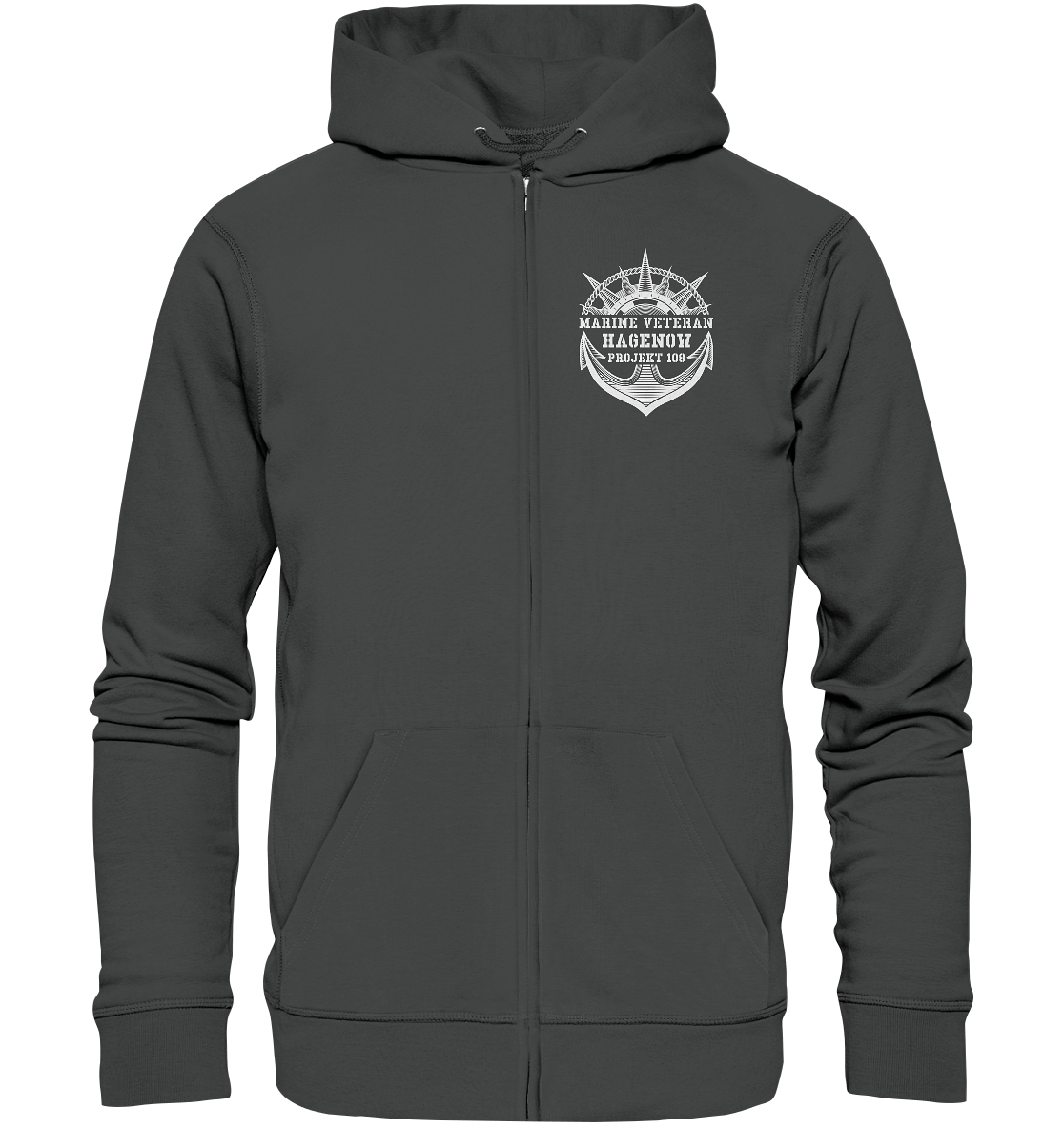 Projekt 108 HAGENOW Marine Veteran Brustlogo - Organic Kapuzenjacke