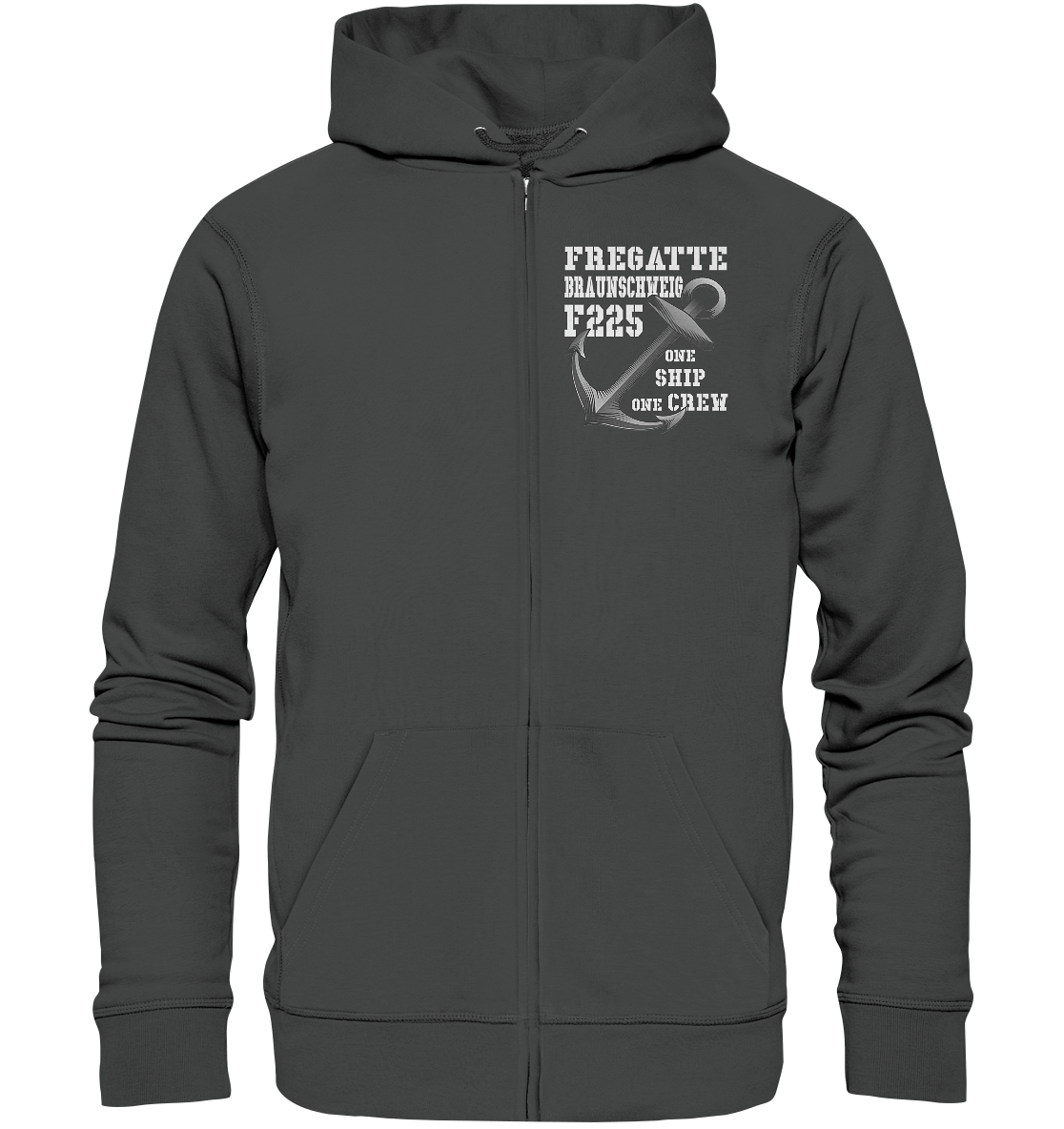 Fregatte F225 BRAUNSCHWEIG - One Ship one Crew - Organic Kapuzenjacke