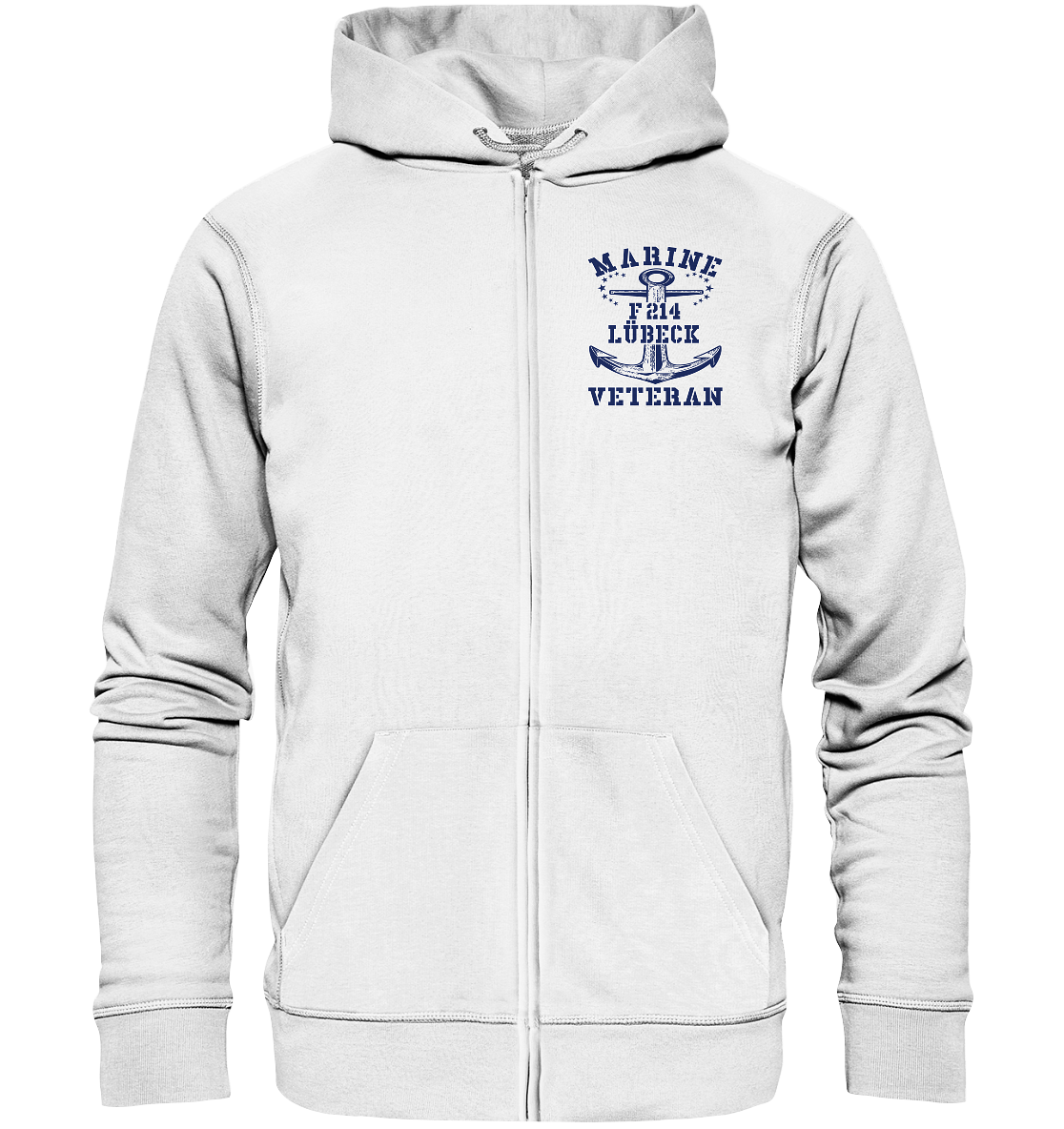 Fregatte F214 LÜBECK Marine Veteran Brustlogo - Organic Kapuzenjacke