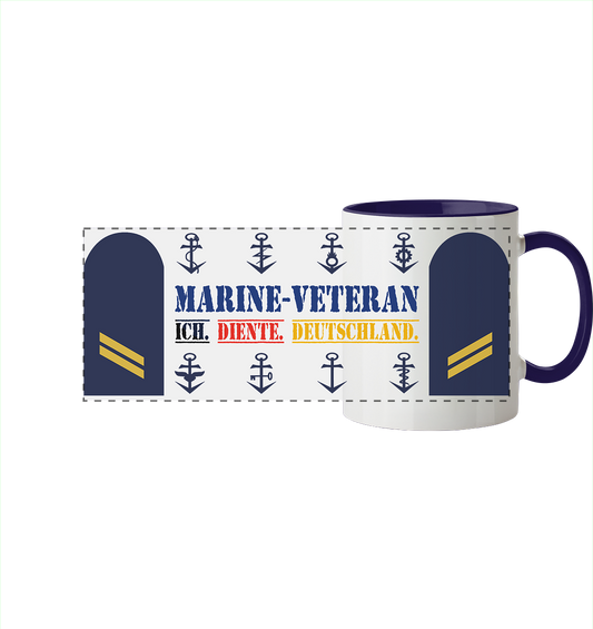 Dienstgradbecher OBERGEFREITER Marine Veteran - Panorama Tasse zweifarbig