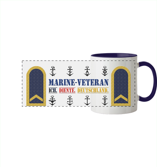 Bootsmann MARINE-VETERAN - Panorama Tasse zweifarbig