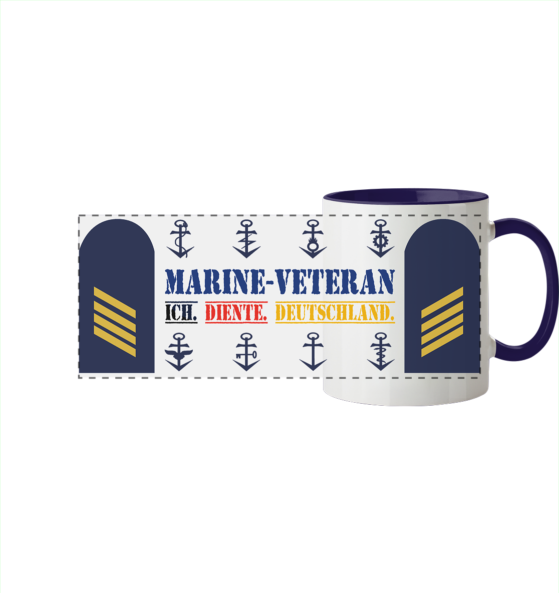 Dienstgradbecher STABSGEFREITER Marine Veteran - Panorama Tasse zweifarbig