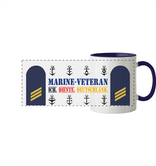 Hauptgefreiter MARINE-VETERAN  - Panorama Tasse zweifarbig