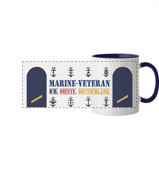 Gefreiter MARINE-VETERAN - Panorama Tasse zweifarbig