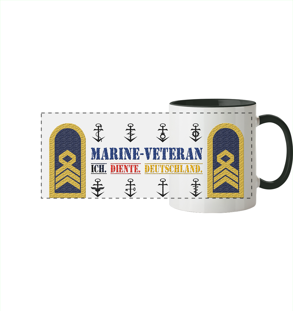 Oberstabsbootsmann MARINE-VETERAN - Panorama Tasse zweifarbig