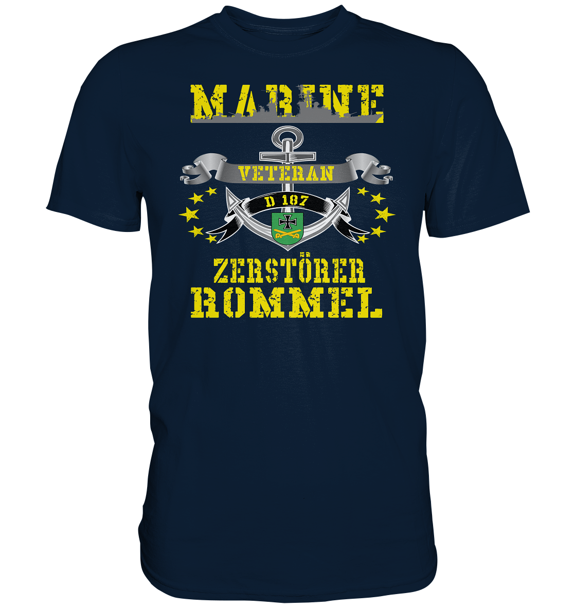 Zerstörer D187 ROMMEL Marine Veteran - Premium Shirt