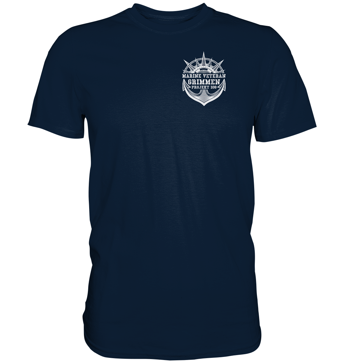 Projekt 108 GRIMMEN Marine Veteran Brustlogo - Premium Shirt