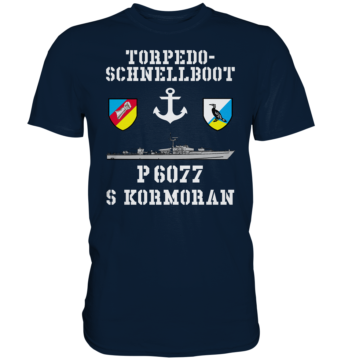 Torpedo-Schnellboot P6077 KORMORAN Anker - Premium Shirt