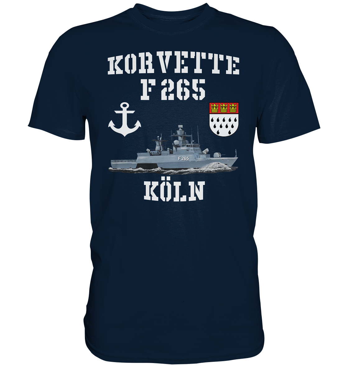 Korvette F265 KÖLN Anker - Premium Shirt