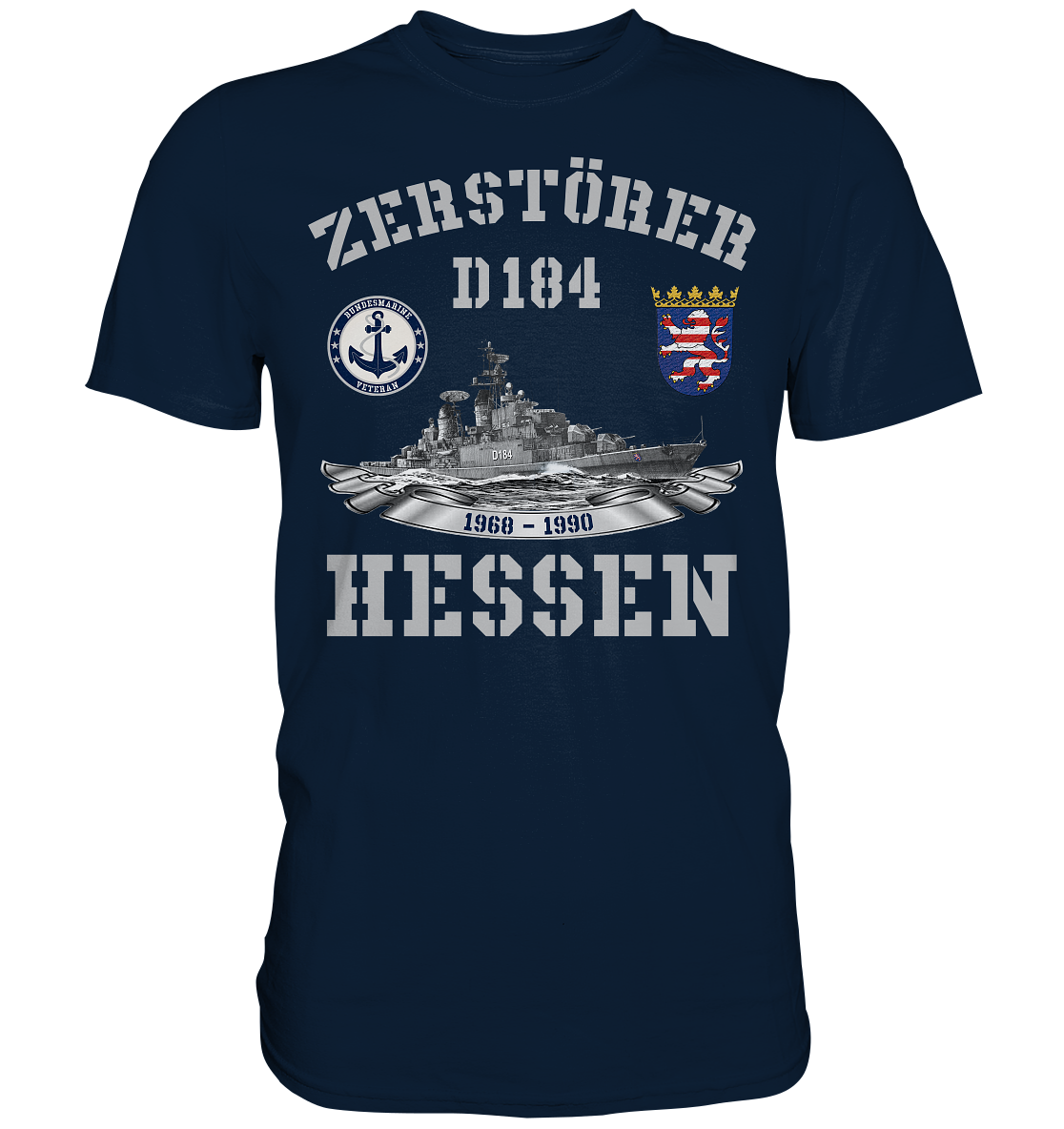 Zerstörer D184 HESSEN Bundesmarine Veteran - Premium Shirt