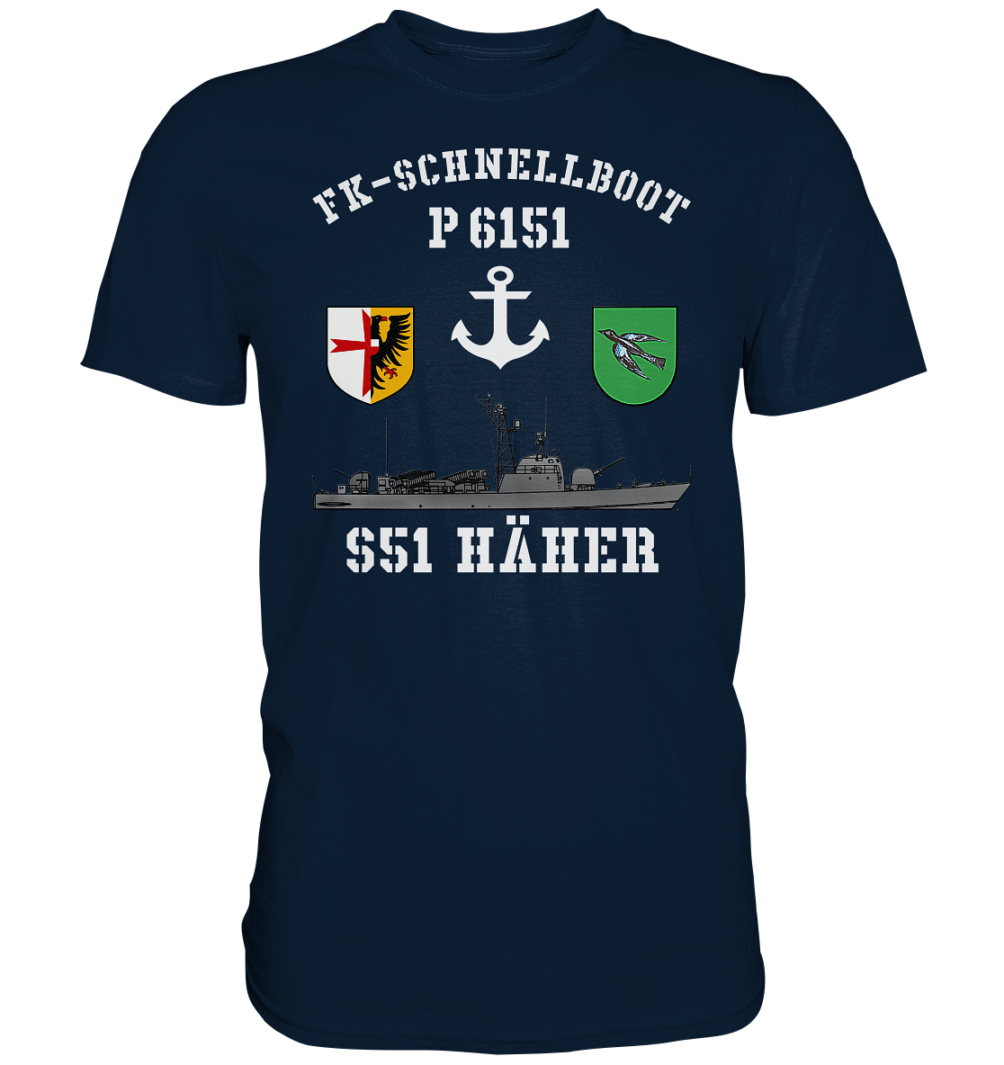 FK-Schnellboot P6151 HÄHER Anker - Premium Shirt