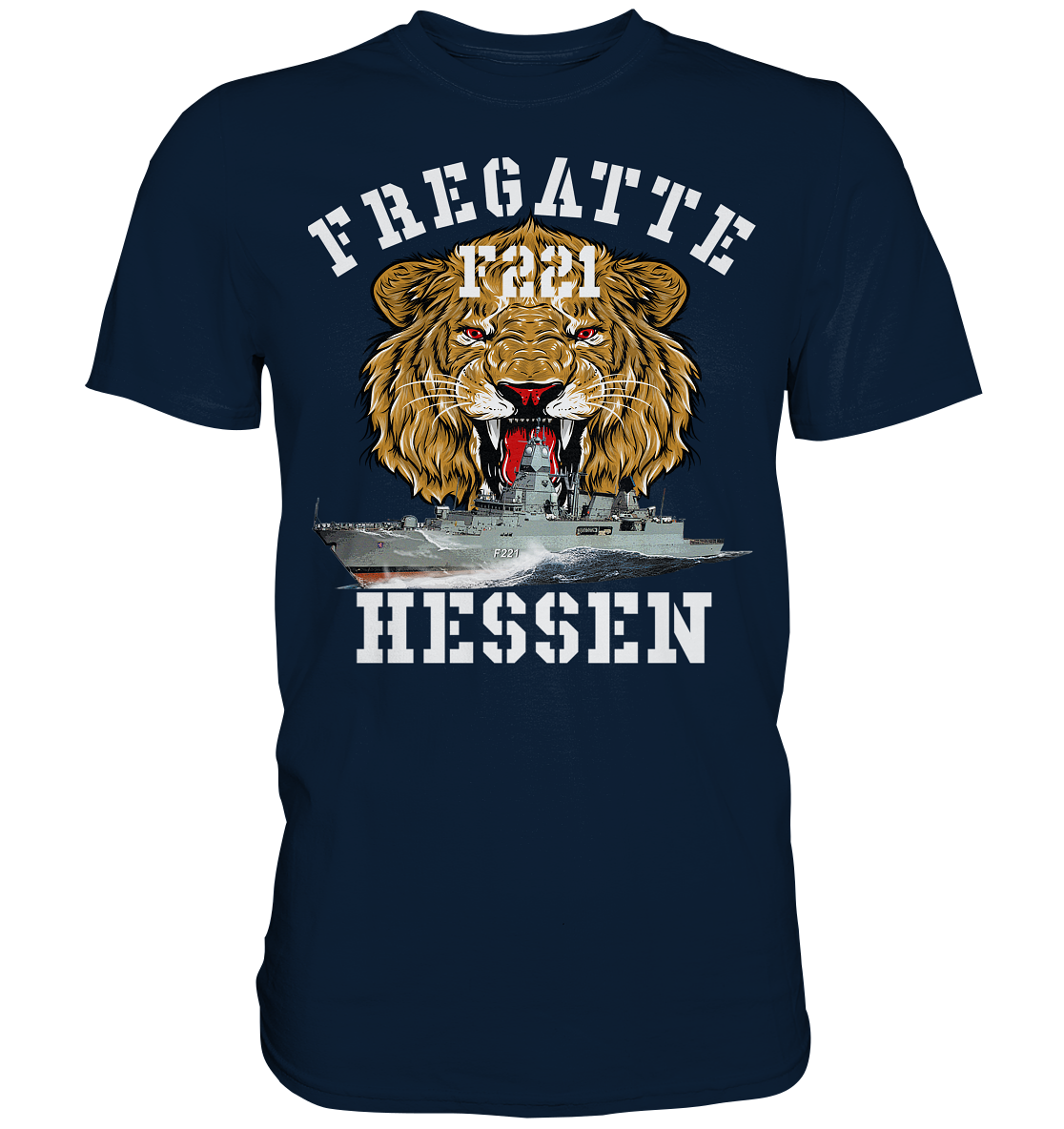 Fregatte F221 HESSEN Löwe - Premium Shirt