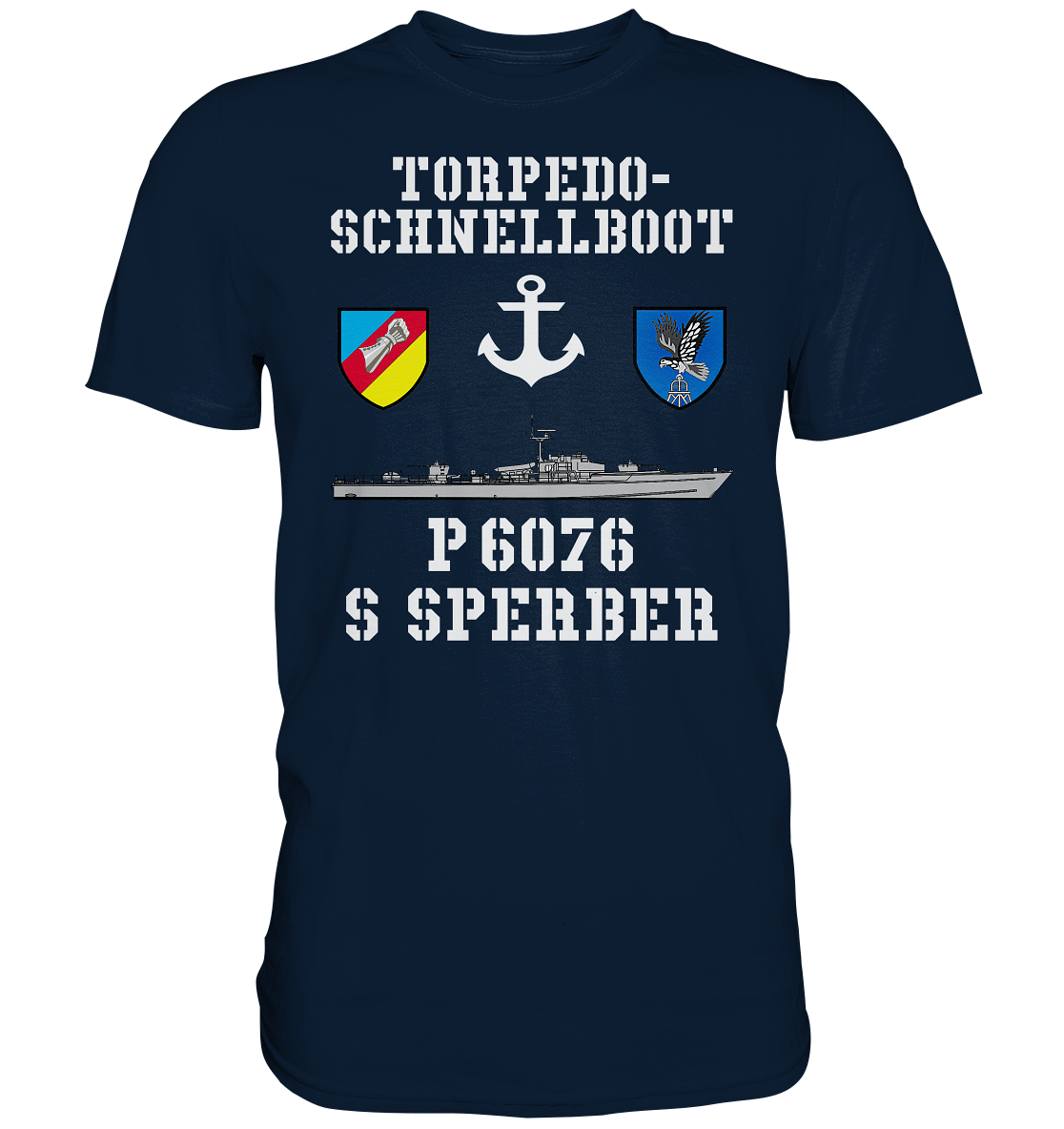 Torpedo-Schnellboot P6076 SPERBER Anker - Premium Shirt