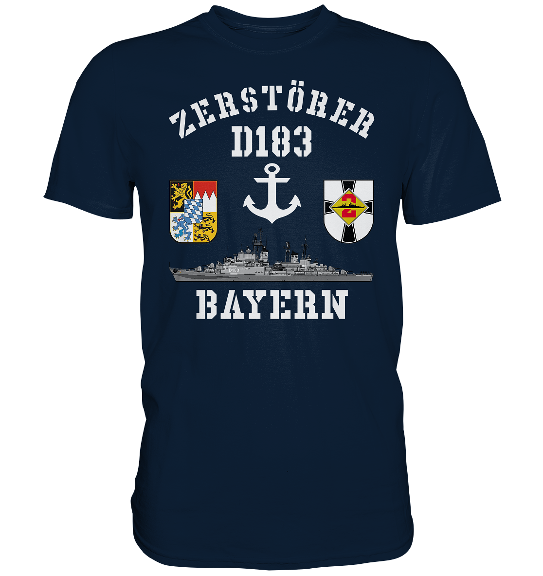 Zerstörer D183 BAYERN Anker - Premium Shirt