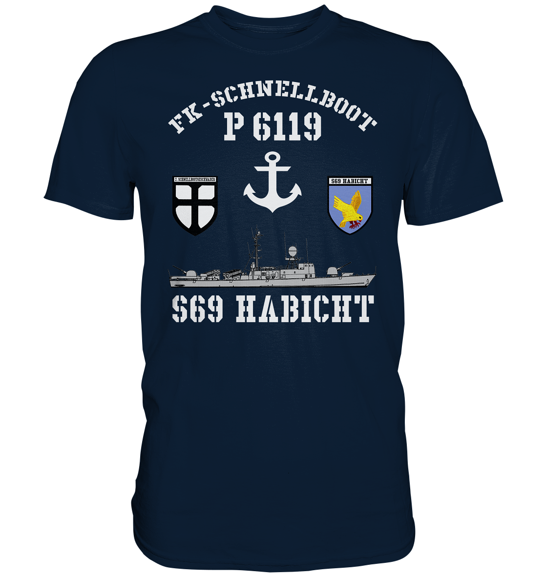 FK-Schnellboot P6119 HABICHT 7.SG Anker - Premium Shirt