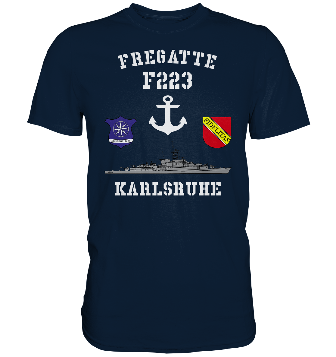 Fregatte F223 KARLSRUHE Anker  - Premium Shirt