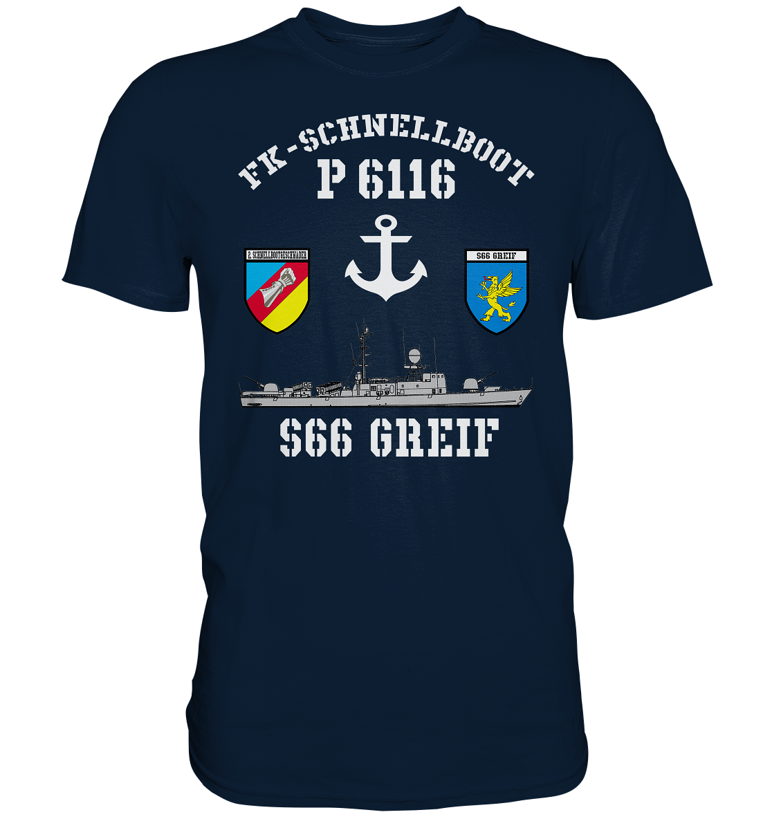 FK-Schnellboot P6116 GREIF 2.SG Anker  - Premium Shirt