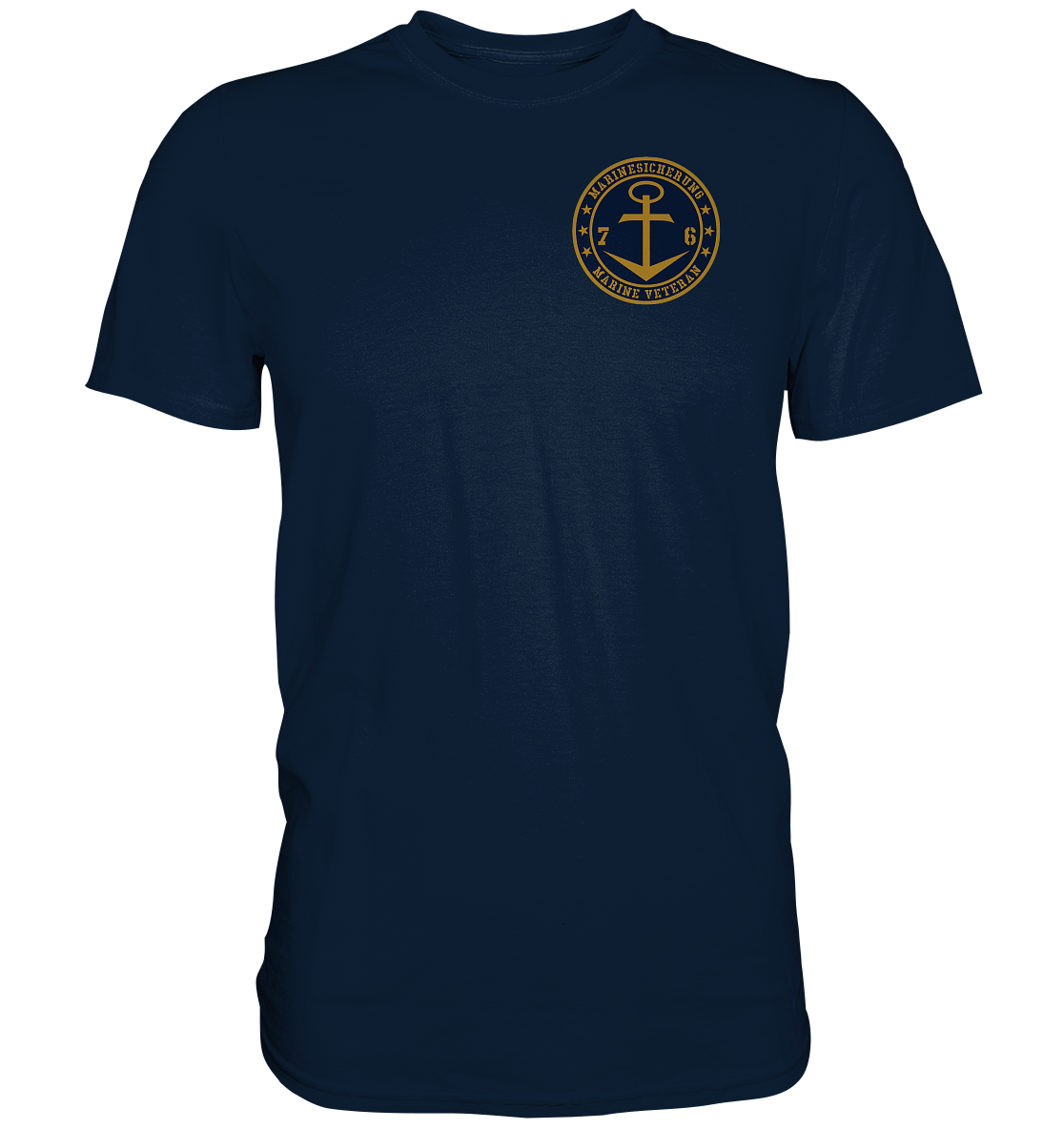 Marine Veteran 76er MARINESICHERUNG Brustlogo - Premium Shirt