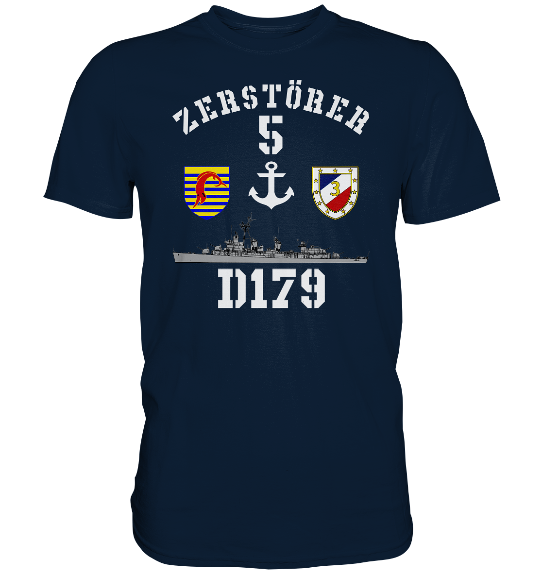D179 ZERSTÖRER 5 Anker   - Premium Shirt