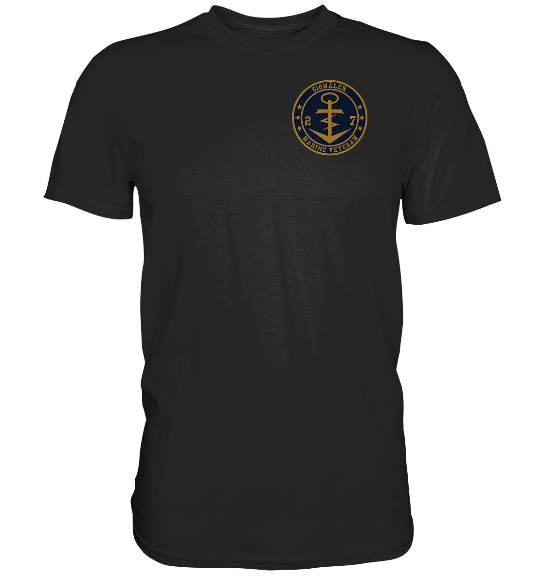 Marine Veteran 27er SIGNÄLER Brustlogo - Premium Shirt