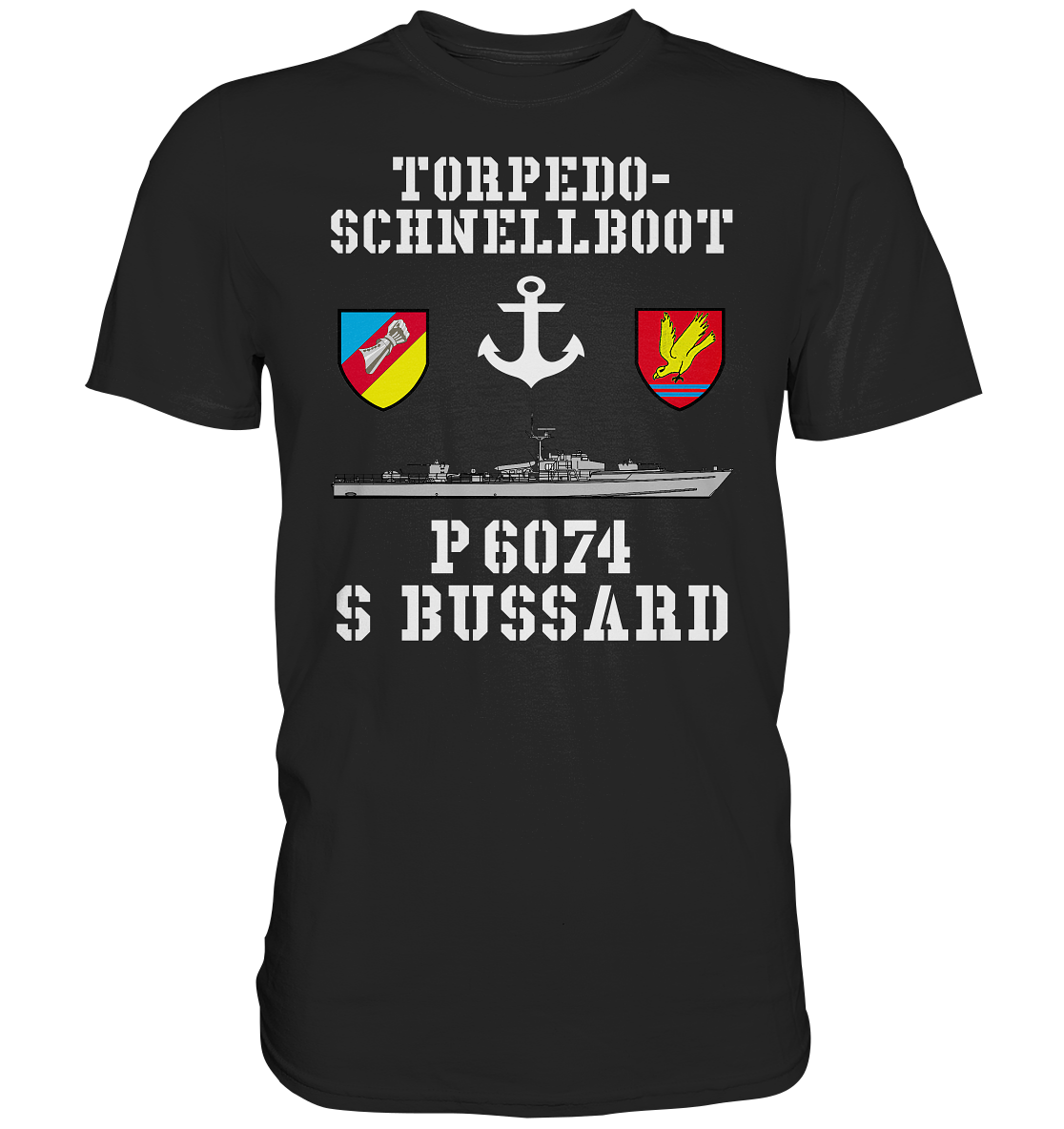 Torpedo-Schnellboot P6074 BUSSARD Anker - Premium Shirt
