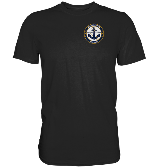 Marine Veteran Heimathafen WOLGAST Brustlogo - Premium Shirt