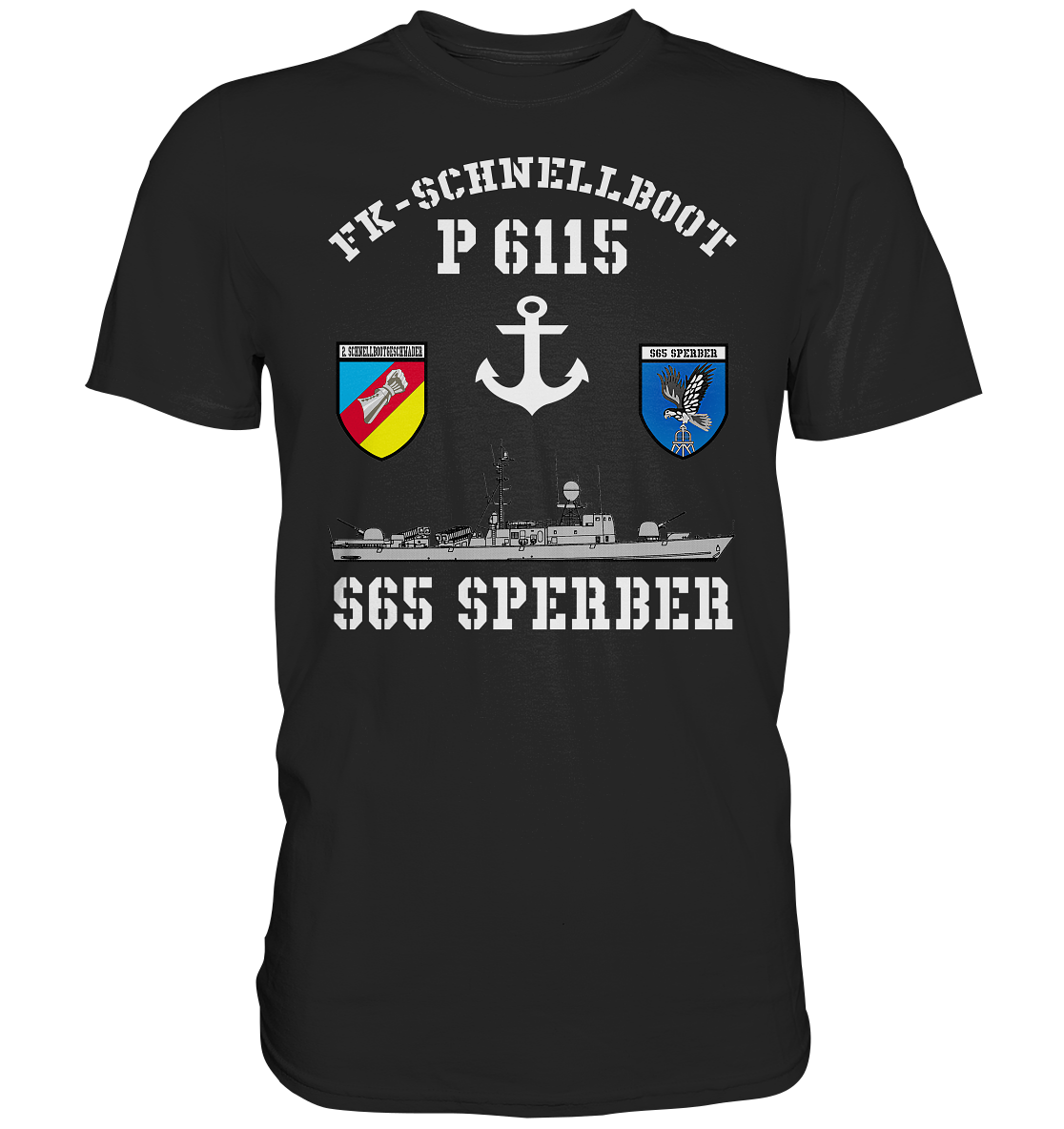 FK-Schnellboot P6115 SPERBER 2.SG Anker - Premium Shirt