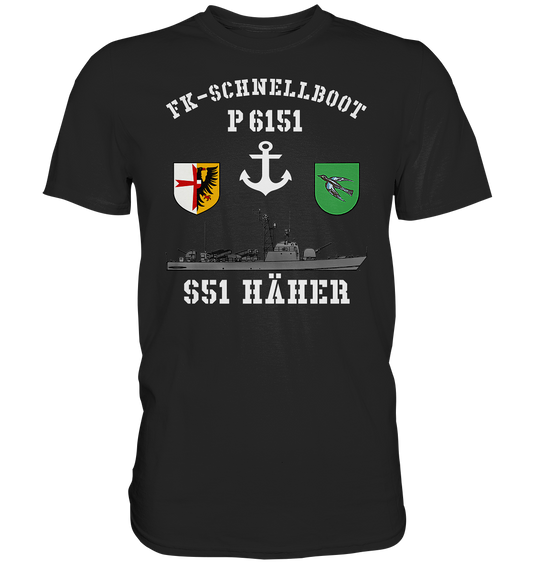 FK-Schnellboot P6151 HÄHER Anker - Premium Shirt