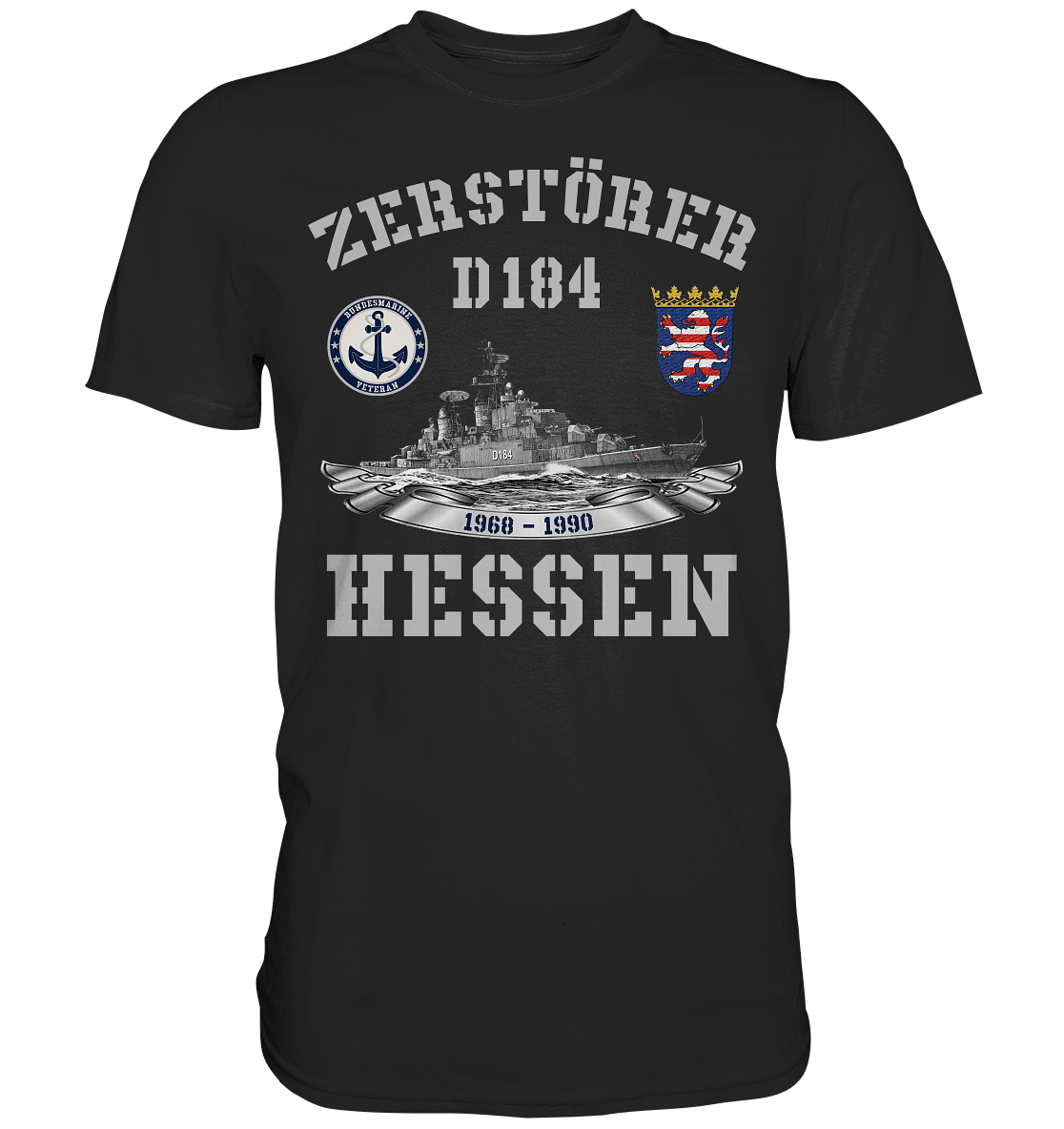 Zerstörer D184 HESSEN Bundesmarine Veteran - Premium Shirt