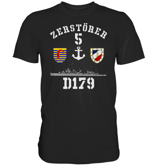 D179 ZERSTÖRER 5 Anker   - Premium Shirt