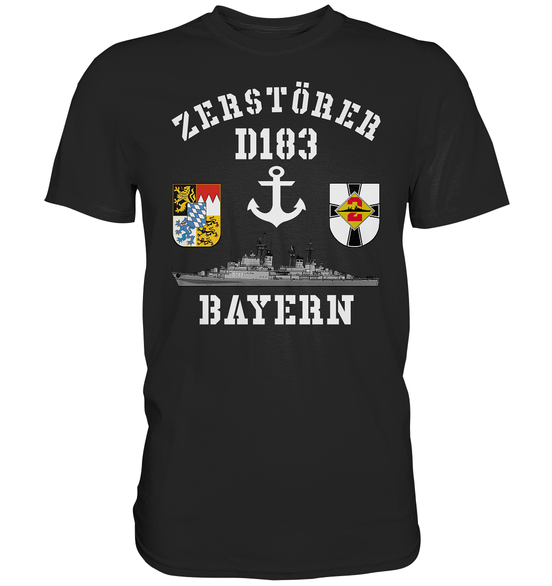Zerstörer D183 BAYERN Anker - Premium Shirt