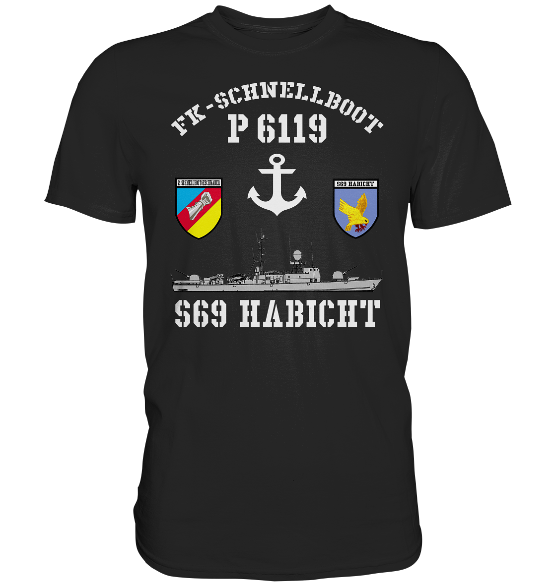FK-Schnellboot P6119 HABICHT 2.SG Anker  - Premium Shirt