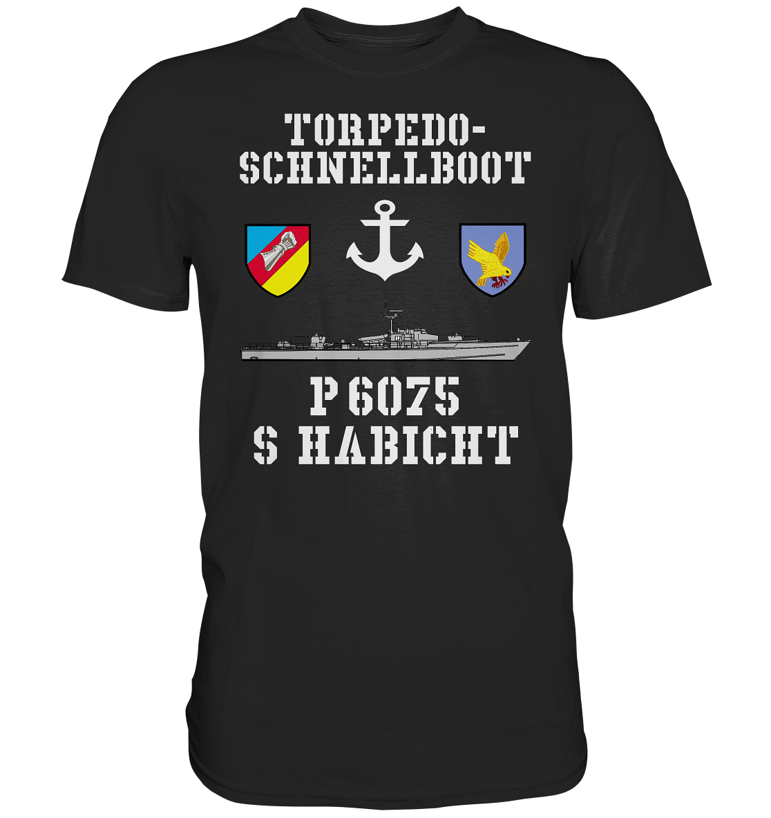 Torpedo-Schnellboot P6075 HABICHT Anker - Premium Shirt