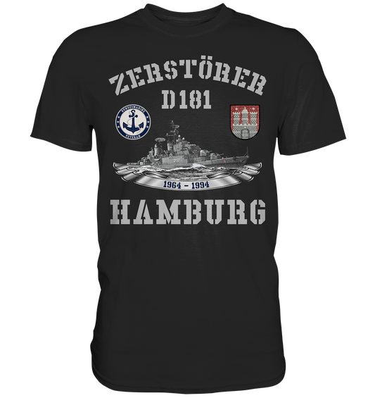 Zerstörer D181 HAMBURG Bundesmarine Veteran - Premium Shirt