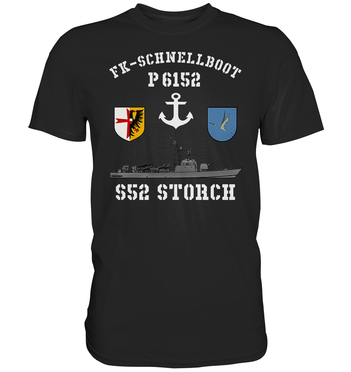 FK-Schnellboot P6152 STORCH Anker - Premium Shirt