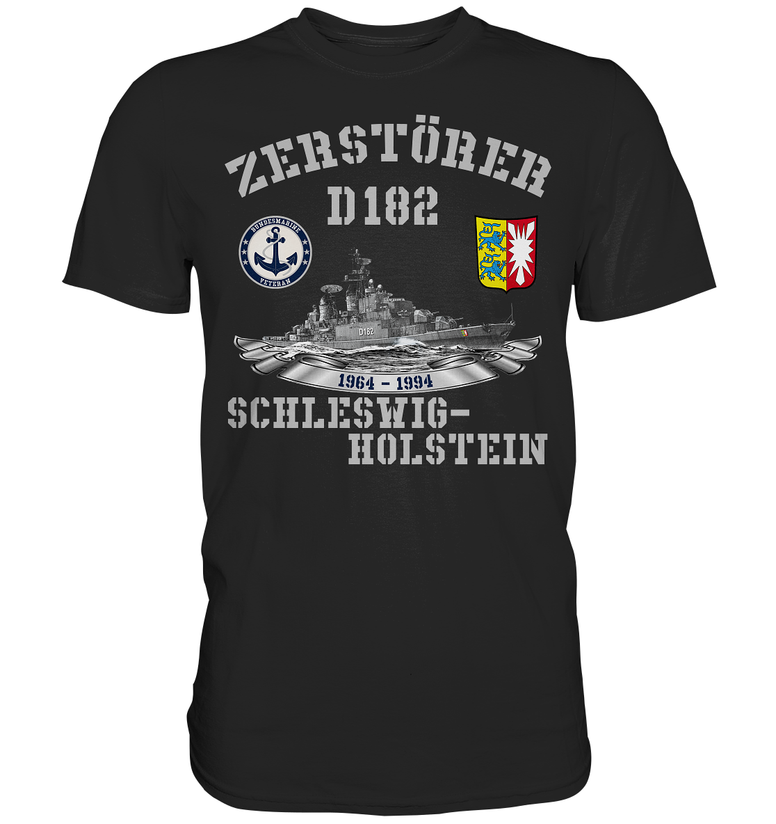 Zerstörer D182 SCHLESWIG-HOLSTEIN Bundesmarine Veteran - Premium Shirt