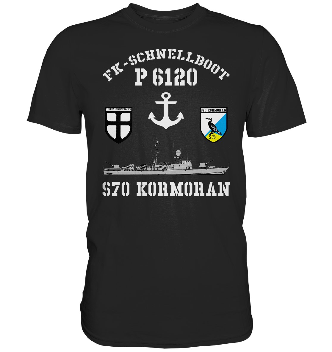 FK-Schnellboot P6120 KORMORAN 7.SG Anker - Premium Shirt