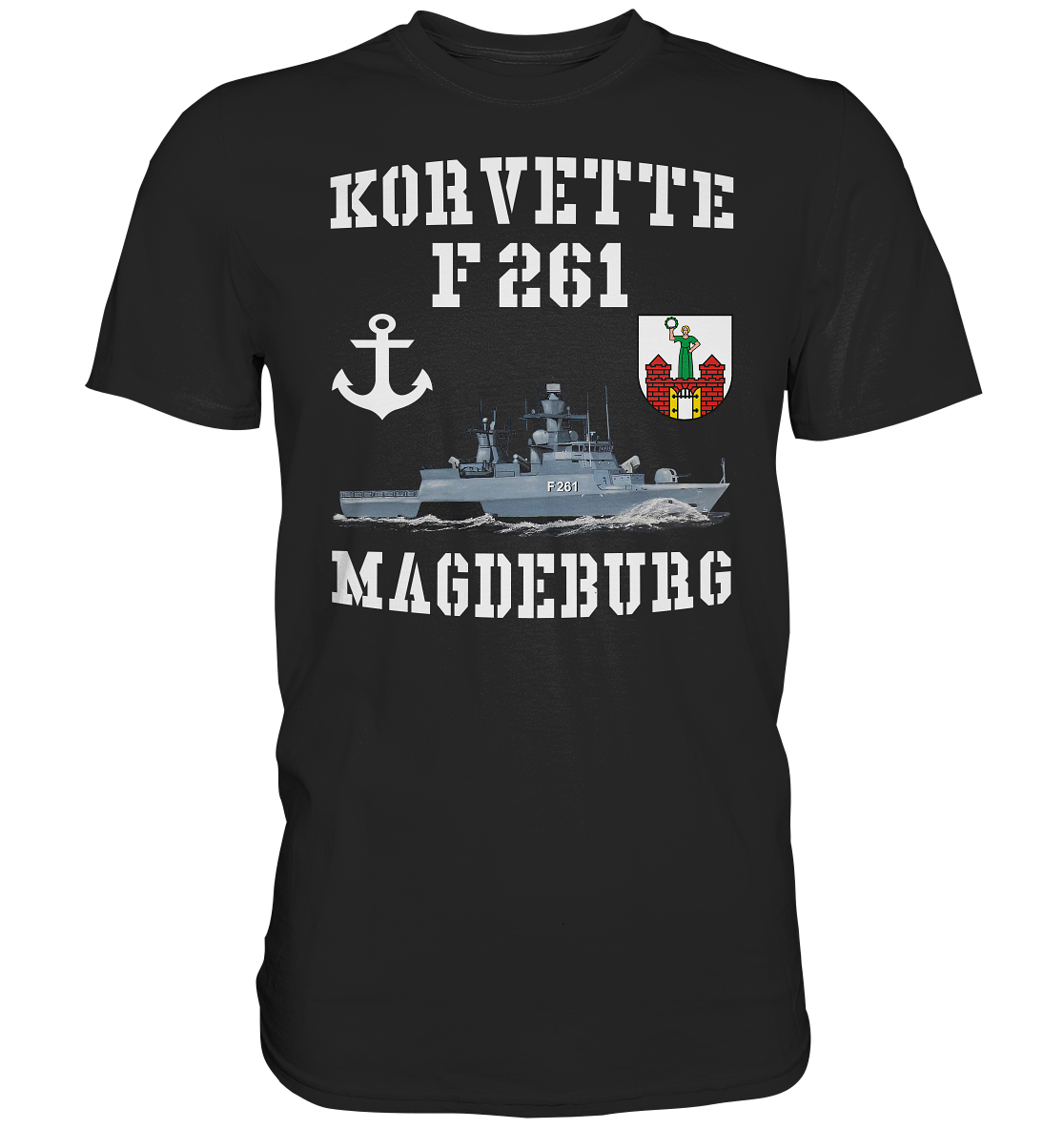 Korvette F261 MAGDEBURG Anker - Premium Shirt