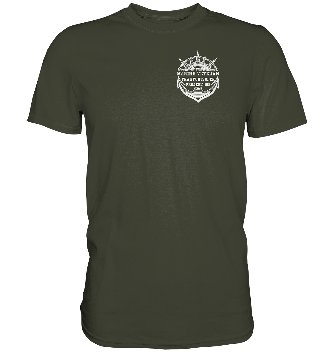 Projekt 108 FRANKFURT/ODER Marine Veteran Brustlogo - Premium Shirt