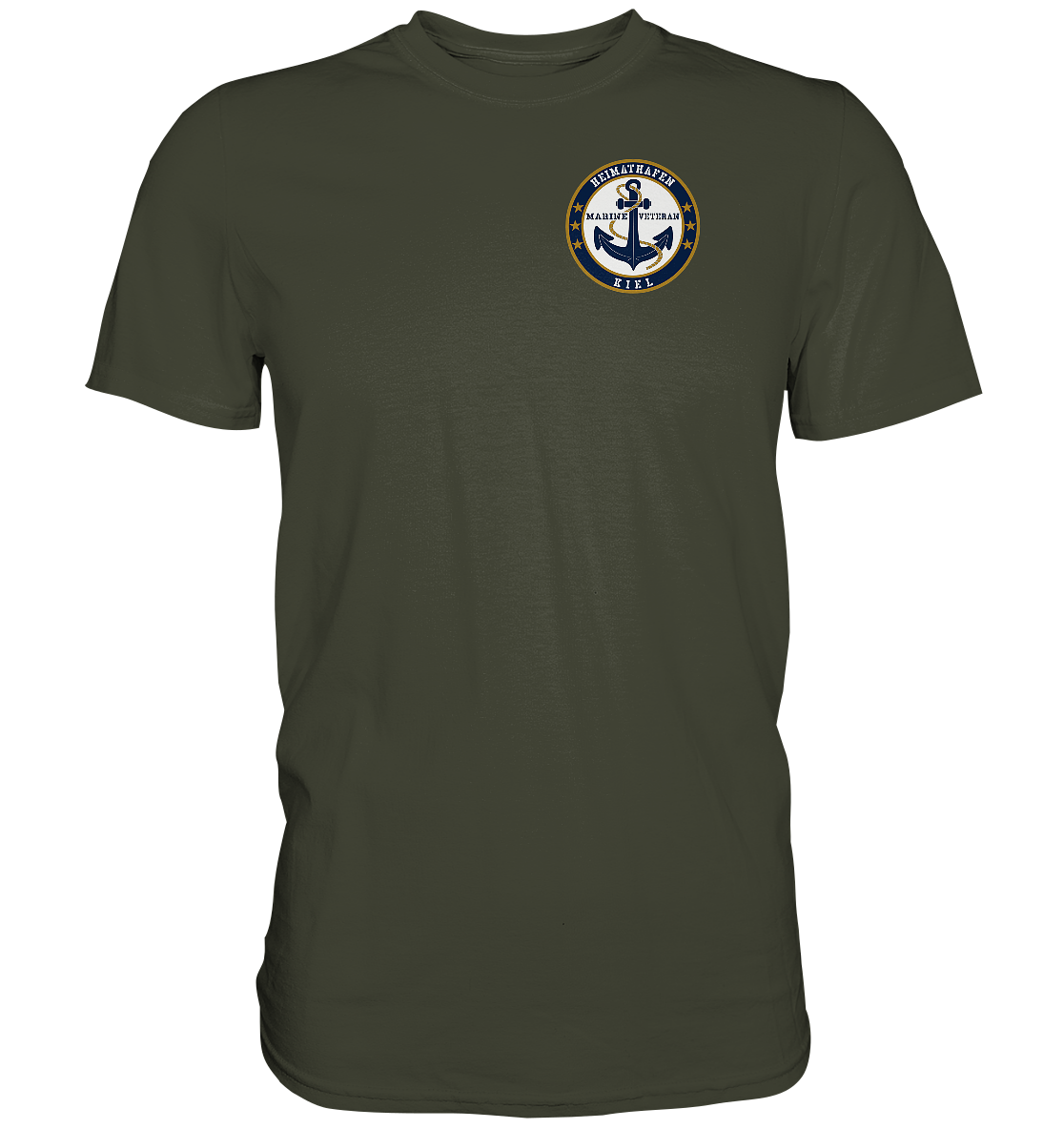 Marine Veteran Heimathafen KIEL Brustlogo - Premium Shirt