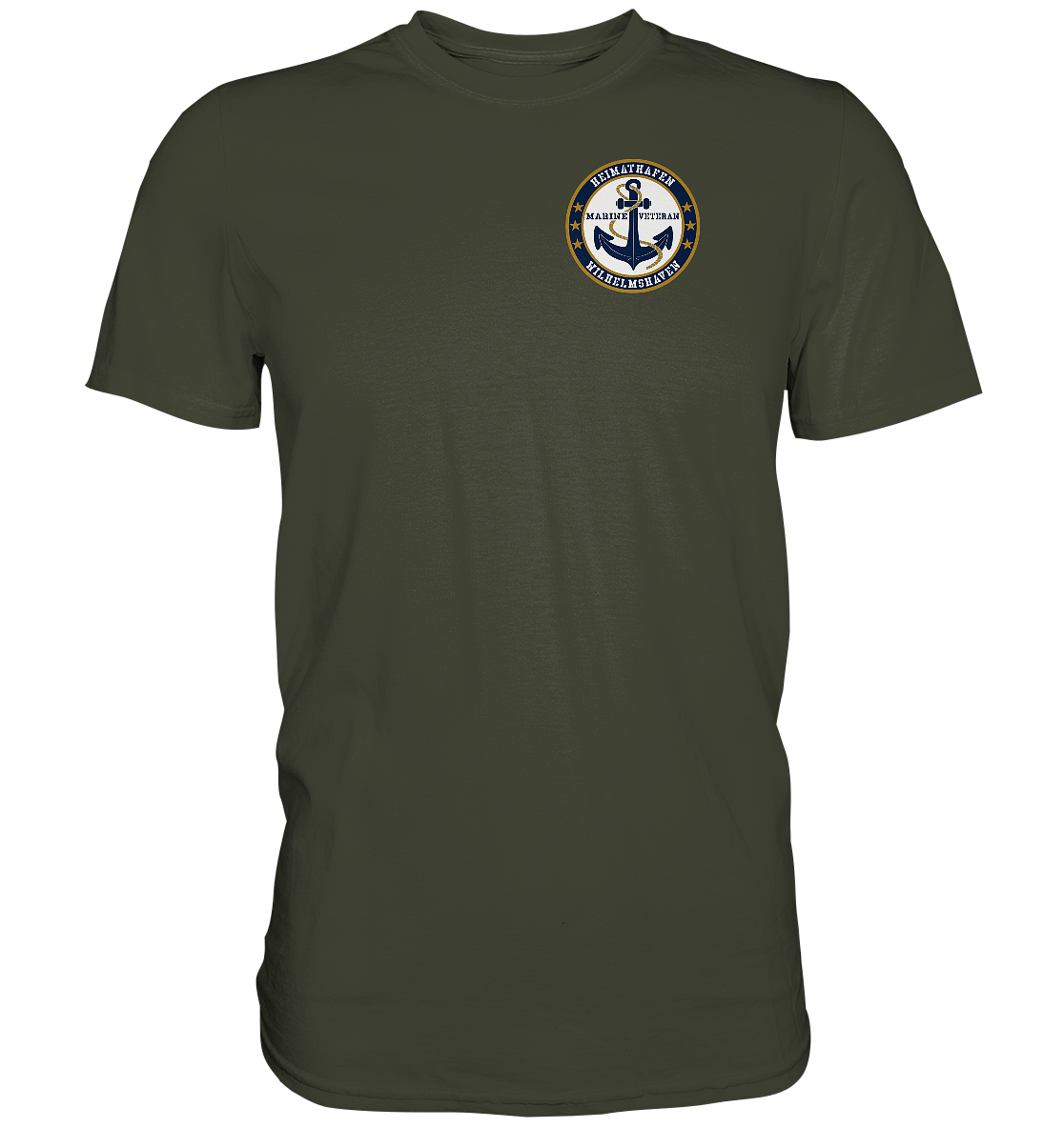 Marine Veteran Heimathafen WILHELMSHAVEN Brustlogo - Premium Shirt