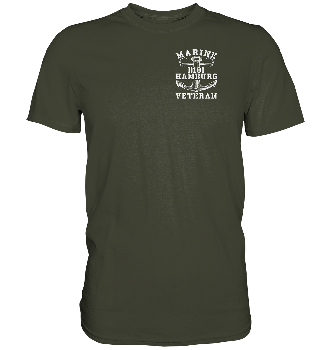 D181 Zerstörer HAMBURG Marine Veteran Brustlogo - Premium Shirt
