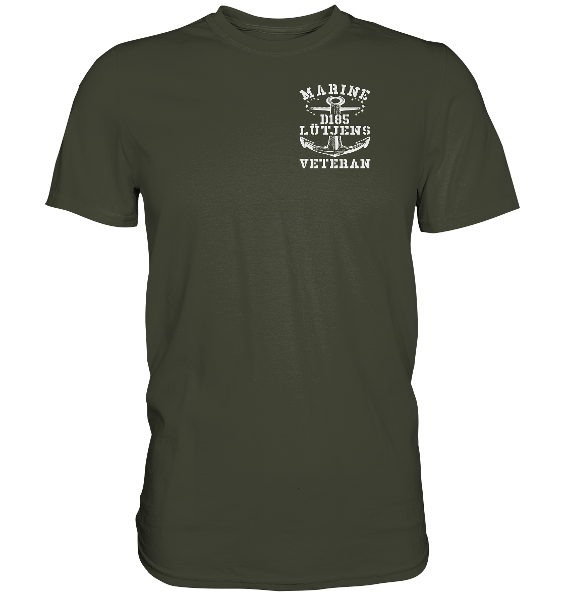 D185 Zerstörer LÜTJENS Marine Veteran Brustlogo - Premium Shirt