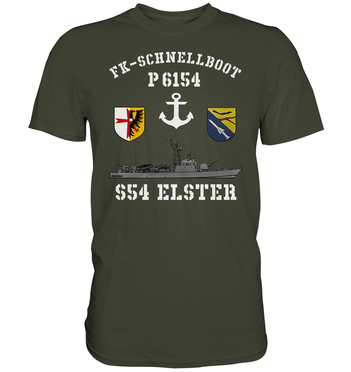 FK-Schnellboot P6154 ELSTER Anker - Premium Shirt