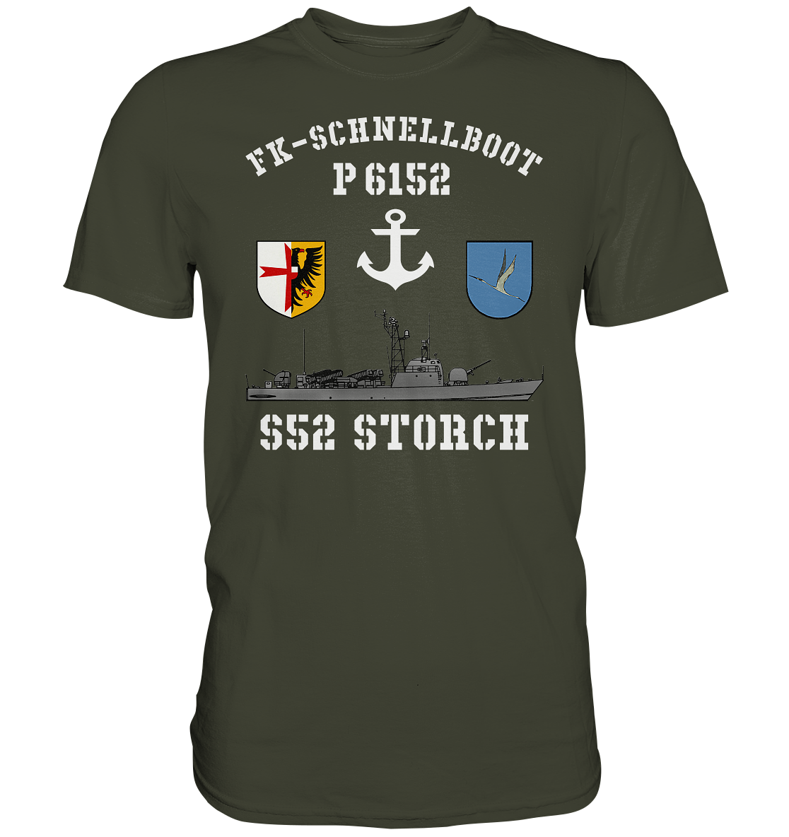 FK-Schnellboot P6152 STORCH Anker - Premium Shirt