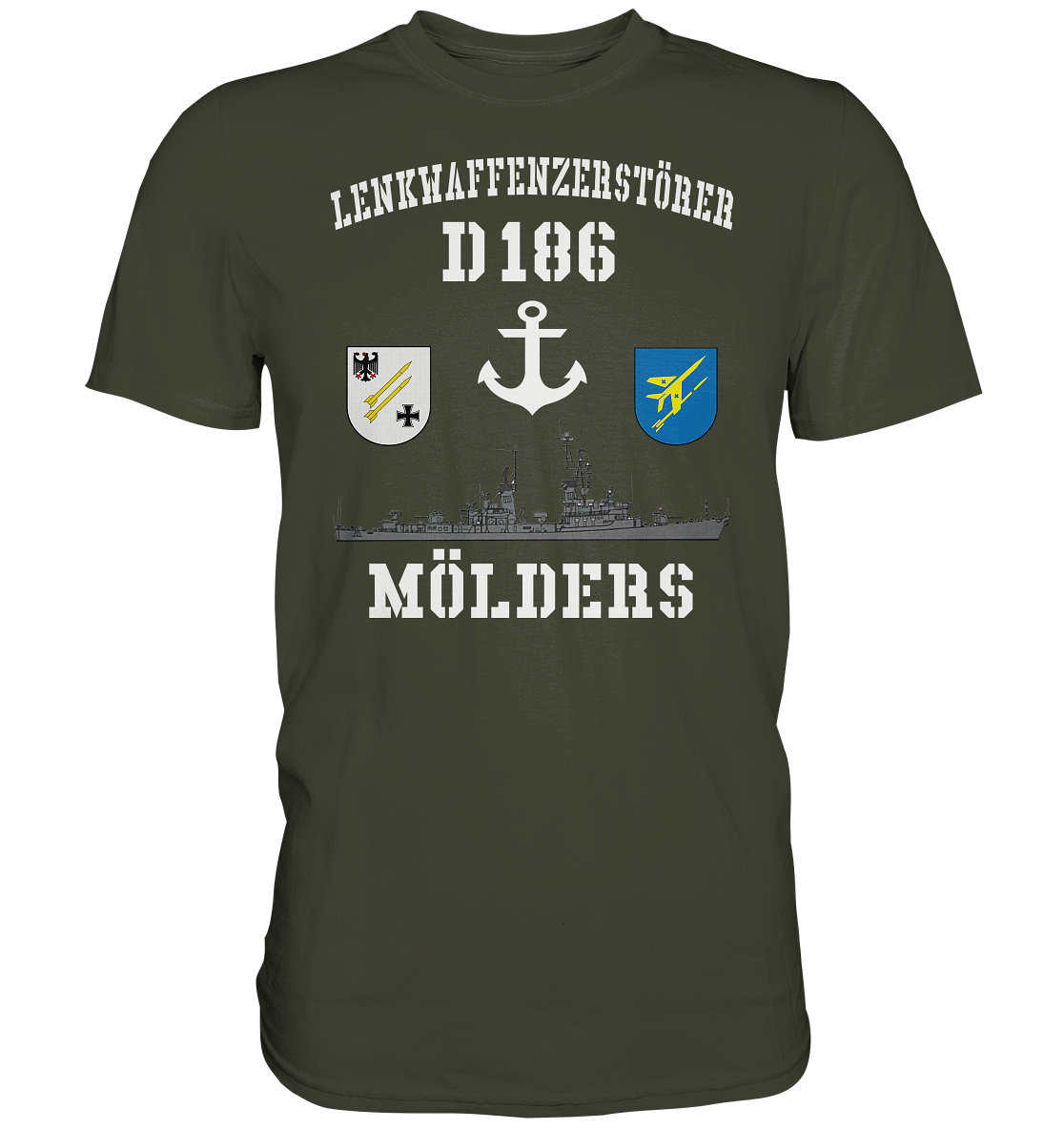 Lenkwaffenzerstörer D186 MÖLDERS Anker - Premium Shirt