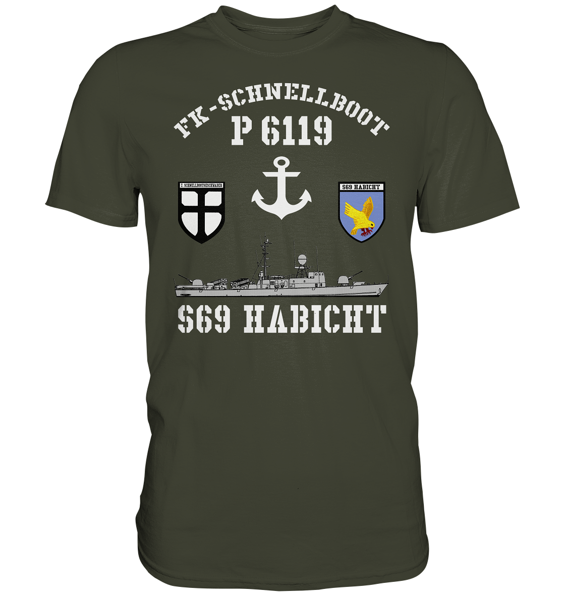 FK-Schnellboot P6119 HABICHT 7.SG Anker - Premium Shirt