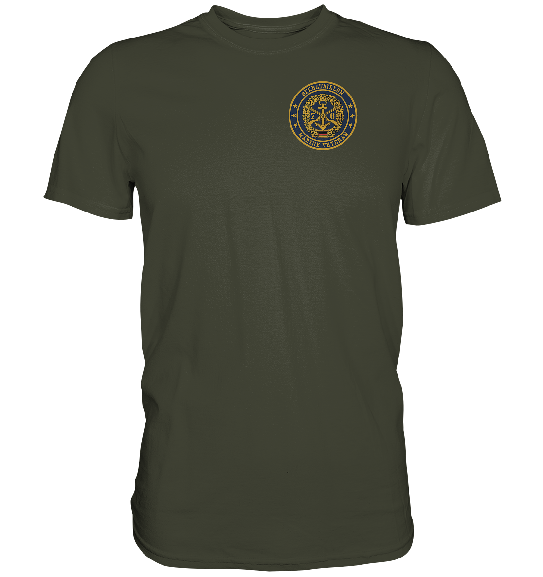 SEEBATAILLON 76er Marine Veteran Brustlogo  - Premium Shirt