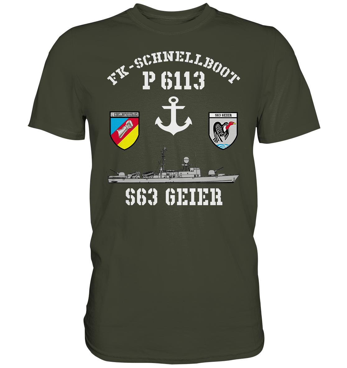 FK-Schnellboot P6113 GEIER 2.SG Anker - Premium Shirt