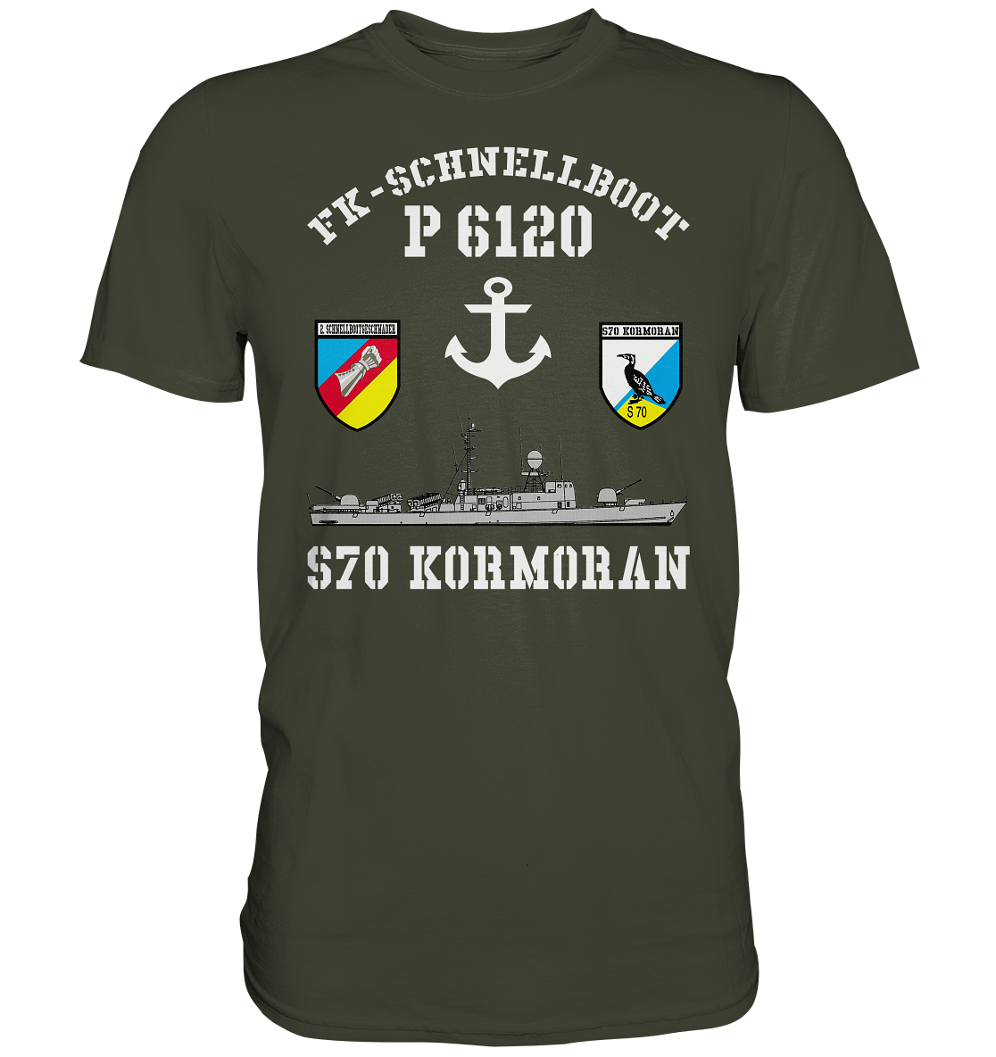 FK-Schnellboot P6120 KORMORAN 2.SG Anker - Premium Shirt